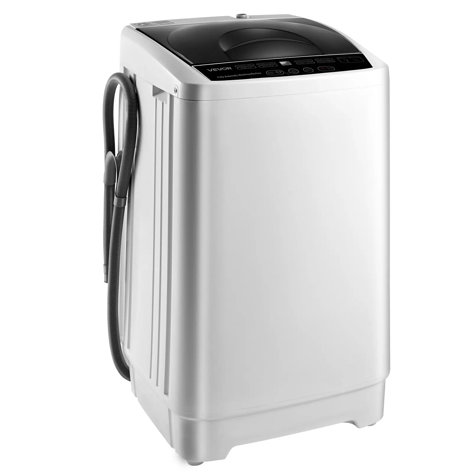 VEVOR Portable Washing Machine, Portable Washer 1.3 cu. ft with LED Display, Stainless Steel Drum, 8 Wash Programs 6 Adjustable Water Levels, Portable Washer Machine for Apartments, RVs, and Dorms
