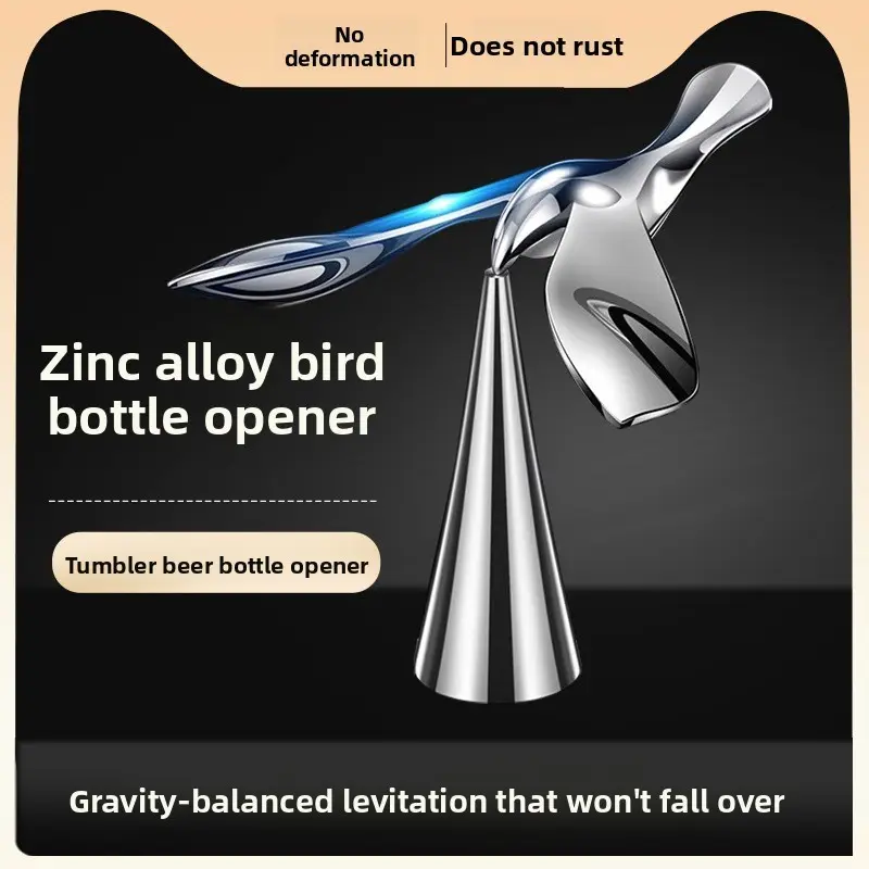 Cool Balancing Bird Bottle Opener, Fun Desktop Toy, Practical Beer Opener, Unique Gift Idea, Perfect for Parties and Gatherings