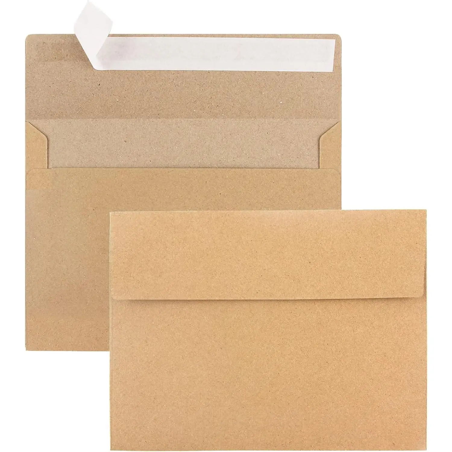 100 Pack A7 Brown Kraft Envelopes 5x7 for Invitations, Wedding, Baby Shower, Gift Cards, Birthday PartyGift