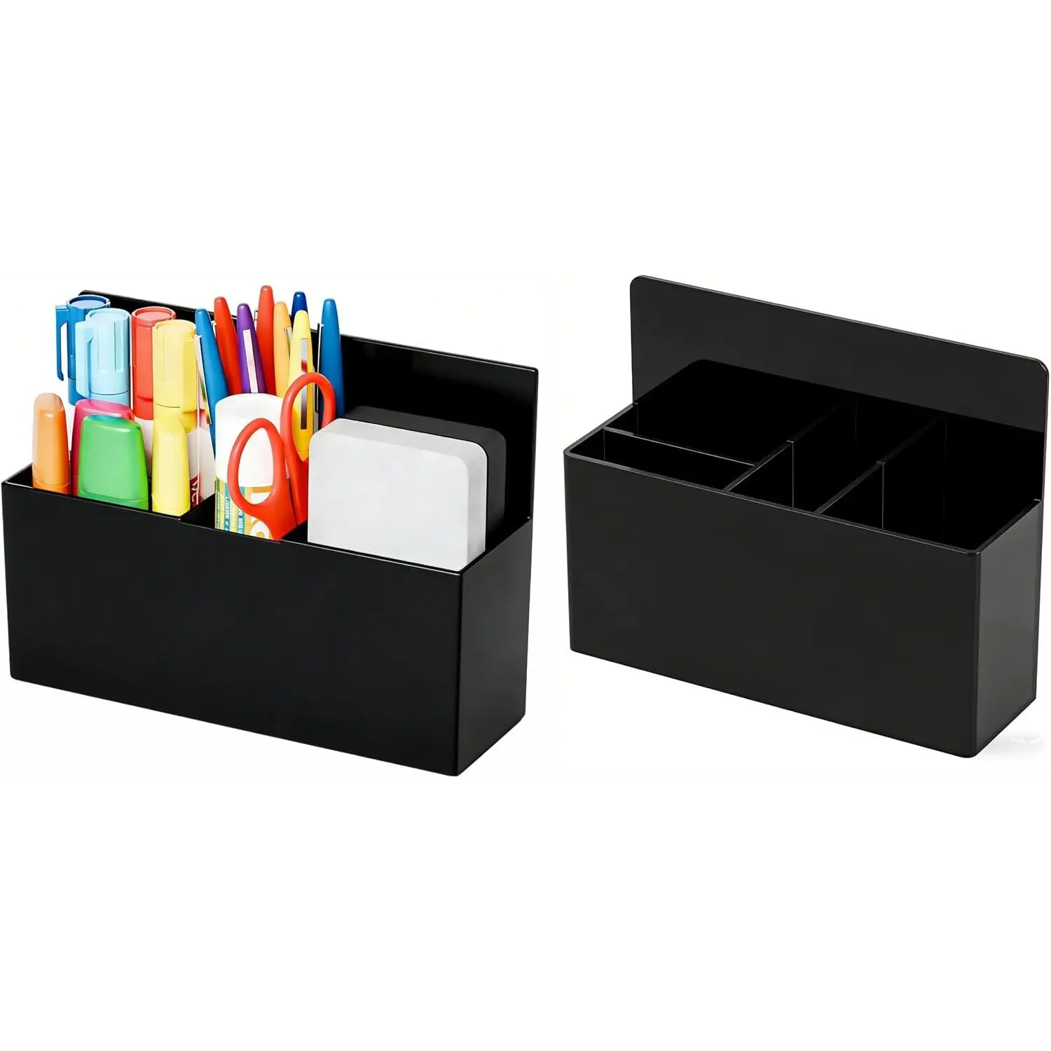 2 Pack  Dry Erase Marker Holder,Black  Marker Holder with  and Adhesive for Whiteboard,,Refrigerator,Office or Classroom,Black Board Accessories,Locker Pencil Holder
