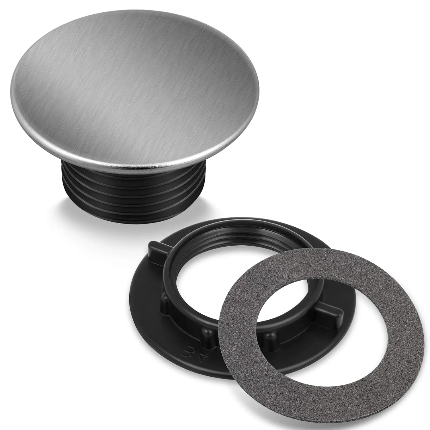 Kitchen Faucet Hole Cover Stainless Steel,  Sink Tap Hole Cover, Brushed Stainless Steel