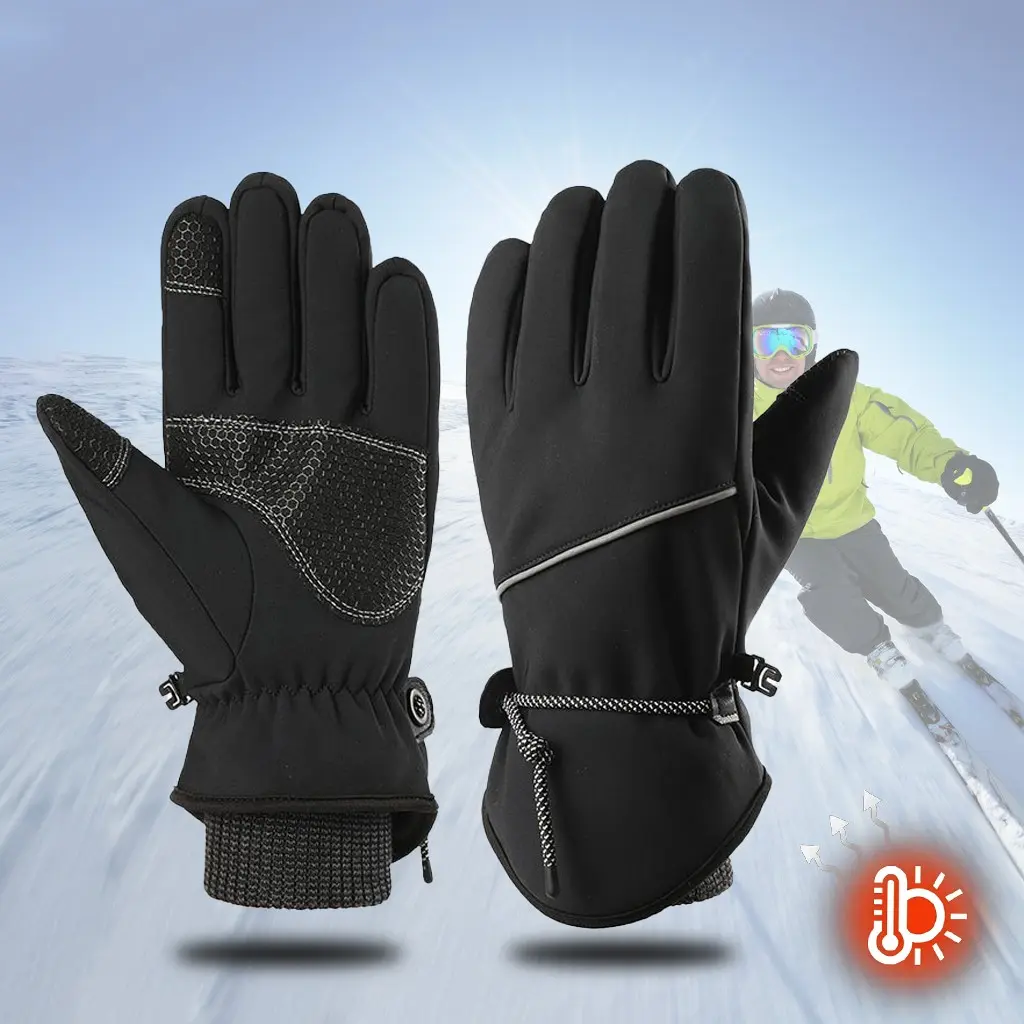 Warm Touch Screen Winter Gloves, Windproof Wear Resistant Snowboard Gloves, Ideal for Skiing, Cycling, Motorcycle, Outdoor Sports