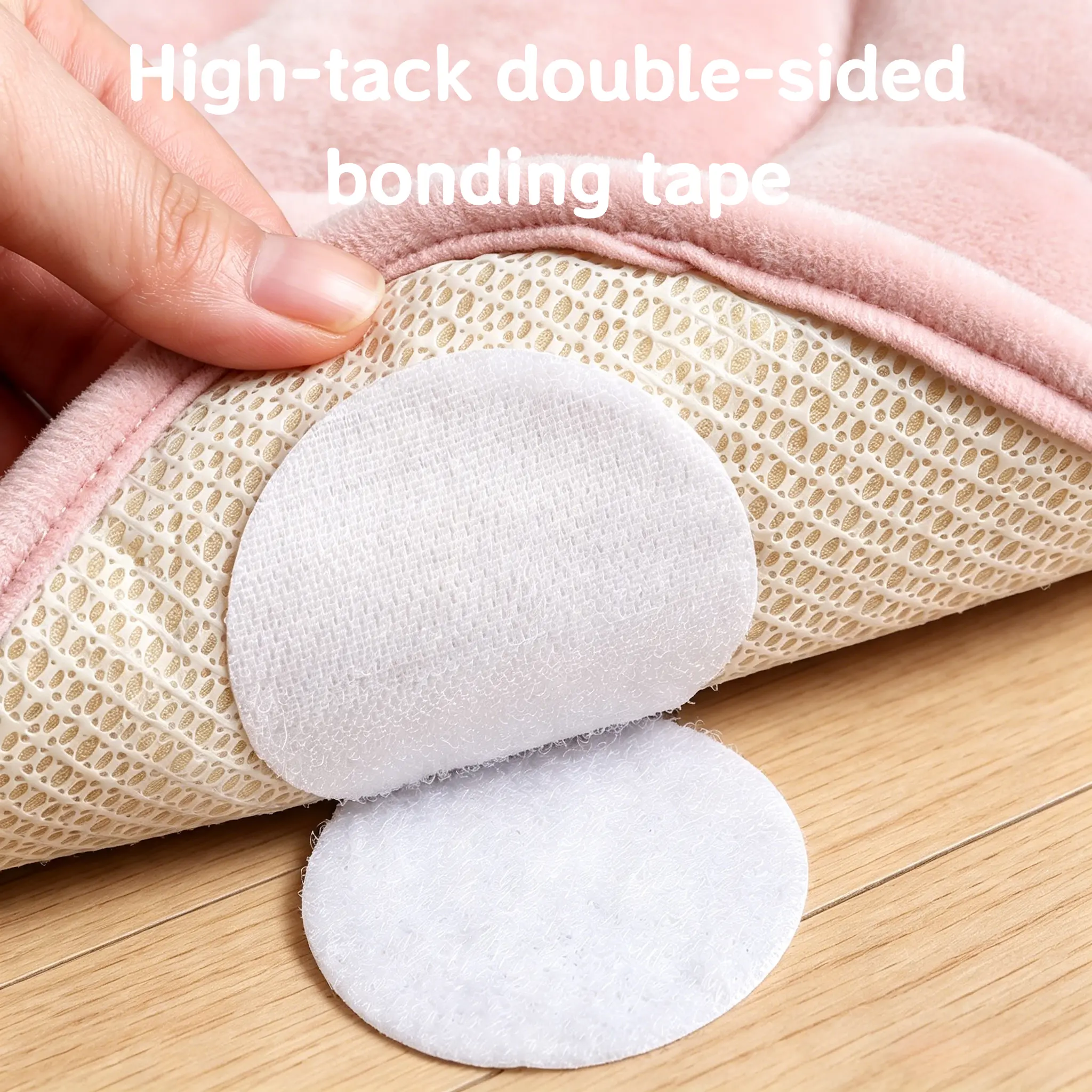 30 Counts Bigger Round Size Self Adhesive Hook Loop Tape, Super Sticky Mounting Dots Use for Home or Office, Black-YY1