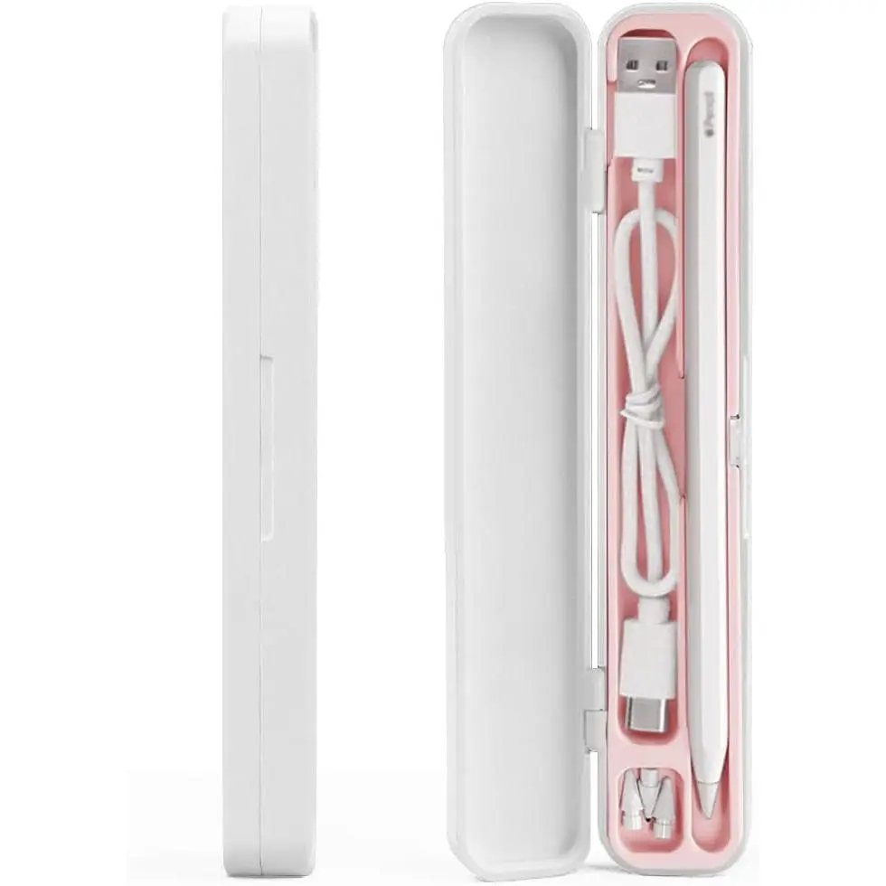 Case for  Pencil, Storage Case Design for  Pen 2nd/ 1st, iPad Pencil Accessories   Case for Stylus Pen(White+)
