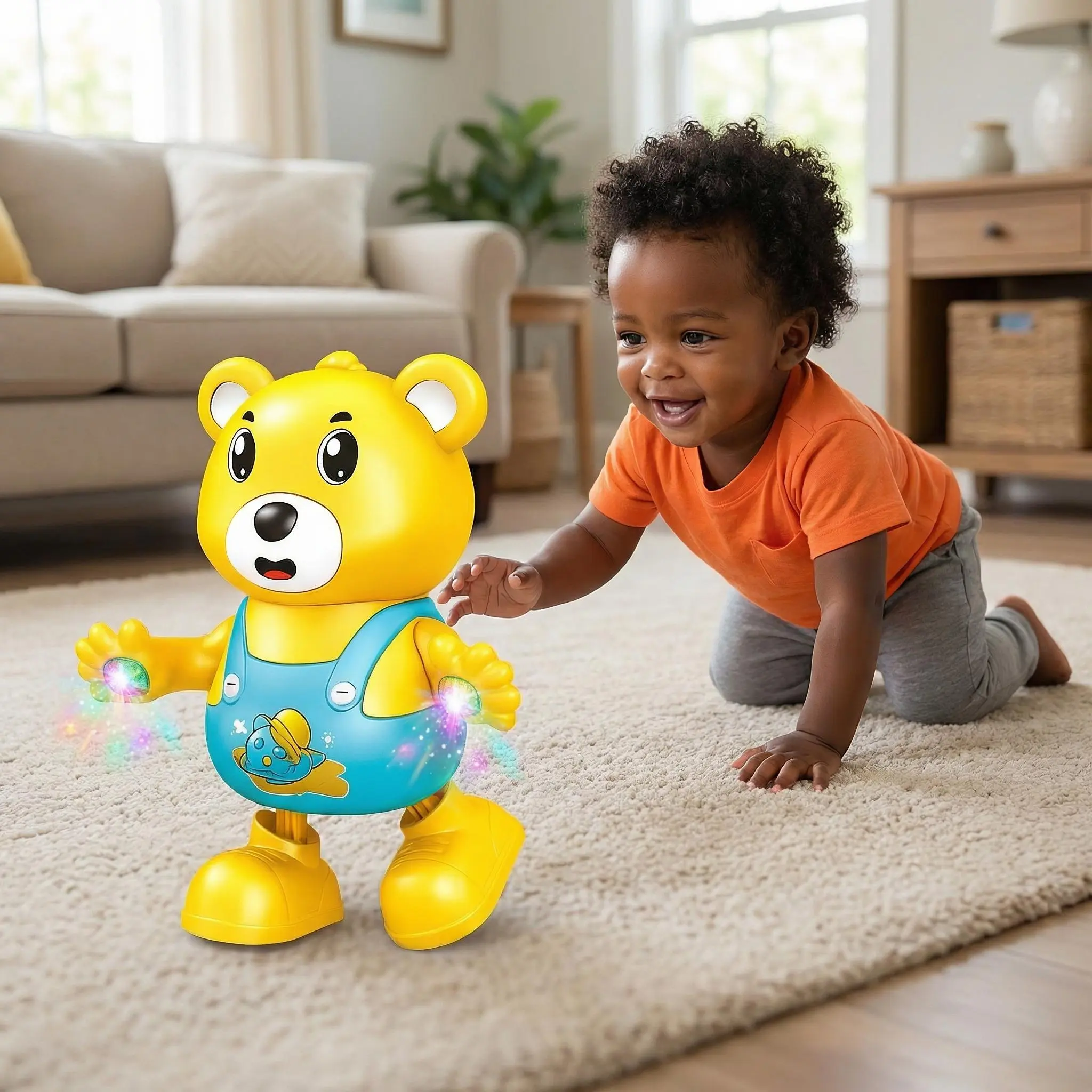 Interactive Singing & Dancing Bear Toy with LED Lights – Electric Musical Cartoon Animal Toy for Kids Ages 3+ | Fun Dancing Bear Birthday Gift for Boys & Girls