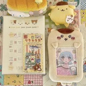 8Cm Japan Anime Chiikawa Usagi Plush Transparent Pvc Portable Card Holder Backpack Hanging Ornament Students Campus Card Storage