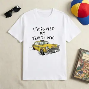 Tom I Survived My Trip To NYC White T-Shirt Size S-4X Casualviral tiktok shirt