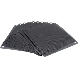120mm PC Fan Dust Filter Optimized Mesh 10 Pack Black Computer Fan Grill Cover for High Airflow & Dustproof (120x120mm)