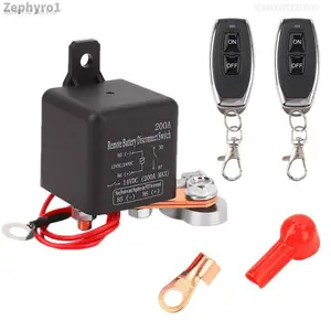 200A 12V DC Car Battery Disconnect Switch Set, Remote Battery Switch Isolator, Car Battery Switch Isolator, Car Electrical Appliances for Cars Trucks, Auto Accessories, VehicleZephyroFFSummitSupply7AB19Wild Motion