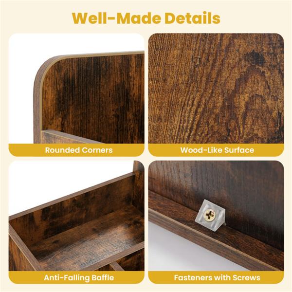 Rolling Craft Storage Cart with 3 Drawers & Adjustable Shelves, Mobile Wrapping Paper Organizer with Wheels