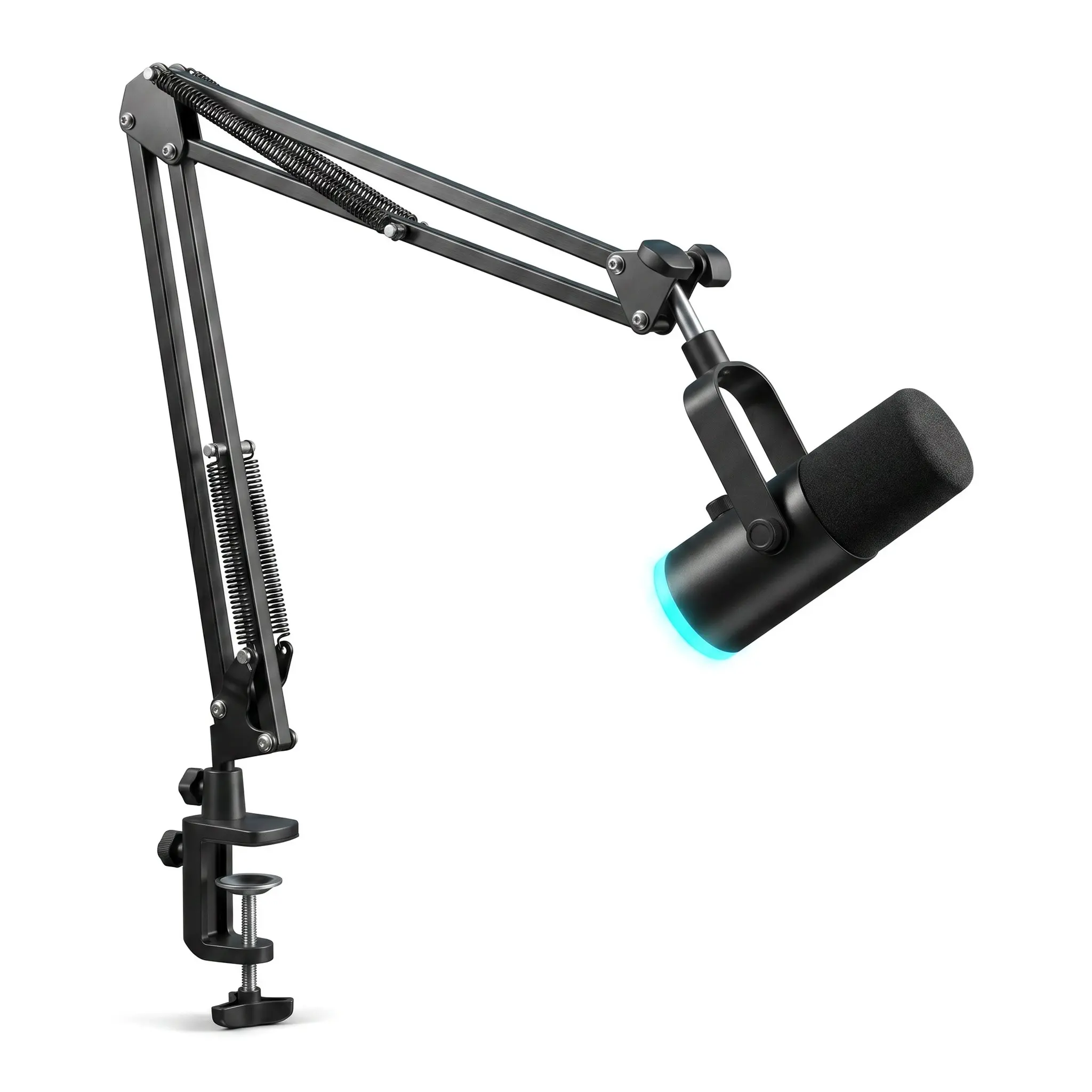 PC Microphone Dynamic Podcast Microphone for Studio, Noise Cancellation Condenser, XLR/USB Mic, AI Noise Cancellation, Tap Mute, 3.5mm Headphone Jack for Monitoring, Recording，Volume Control,Streaming Microfono with Boom Arm, （Black,white）