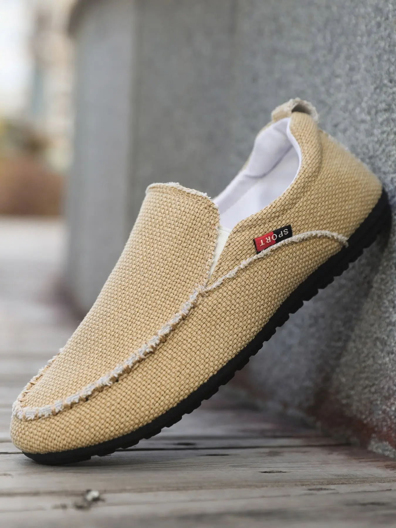 Large Size 48 Linen Shoes for Men, Slip-On Flat Casual Footwear, Lightweight Comfortable Fabric Shoes, Breathable Outdoor Beanies for Men, Casual Soft Shoe