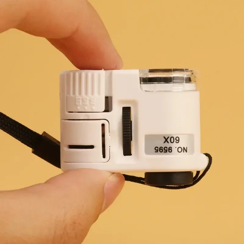 Professional Pocket Microscope with 60x Lab Zoom - Handheld Science Magnifier for Jewelry & Lab Research