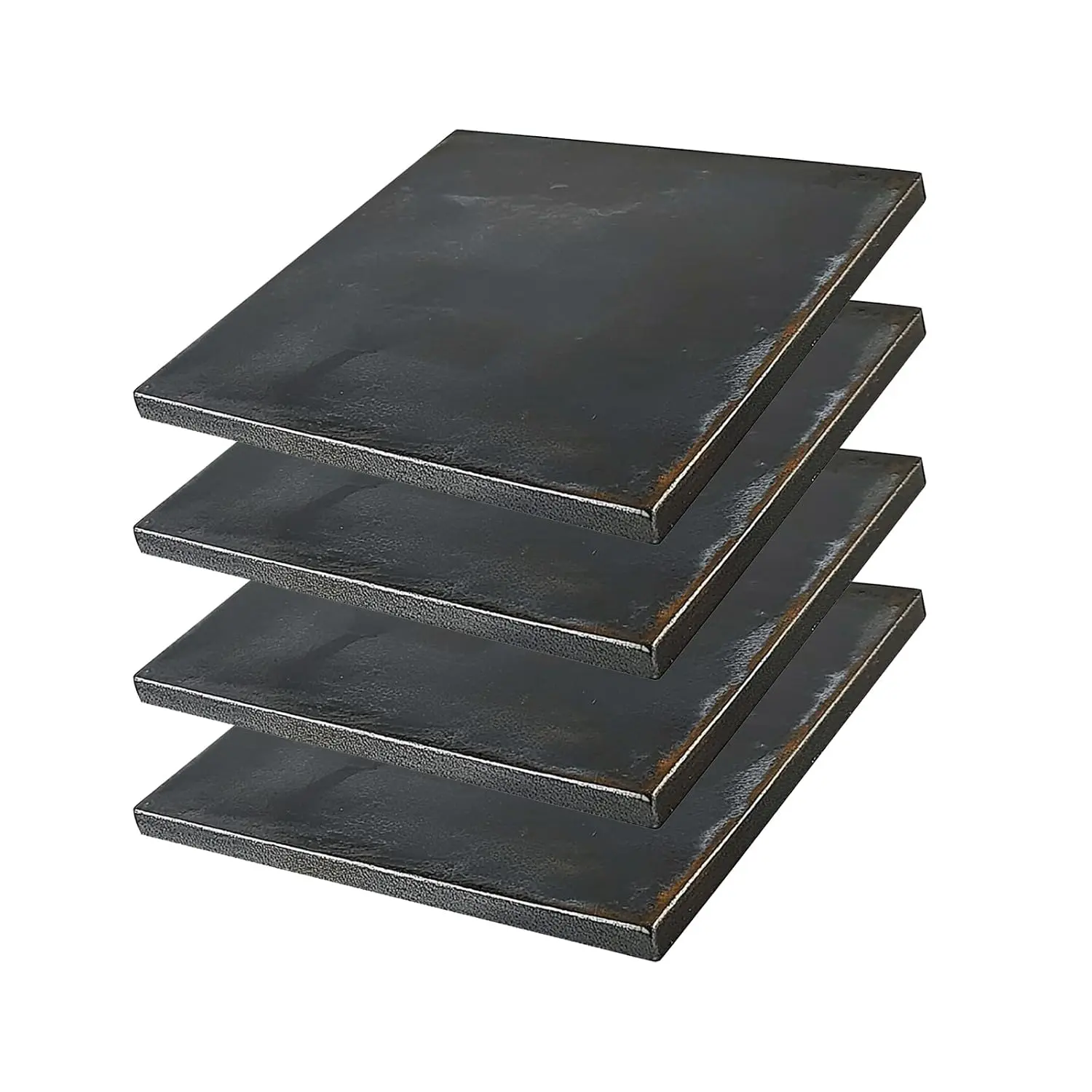 Steel Plate 4" x 4" x 1/8" - 4 count A36 Hot Rolled Metal Steel 1/8 inch Plate Flat Steels Weldable Base Sheet for Metal Stock Welding