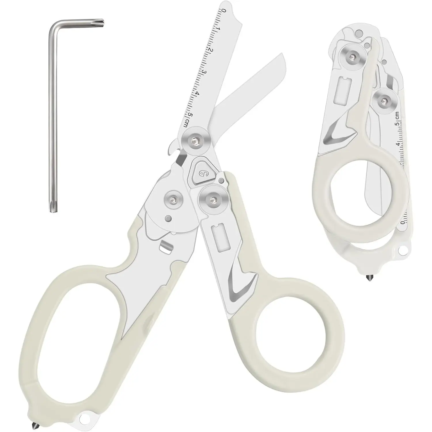 6 in1 trauma shears-emergency responders|Nighttime Glow Effect|| Multifunctional Life-Saving Tool|Suitable for Emergency|Exploration|DIY Construction and Maintenance|