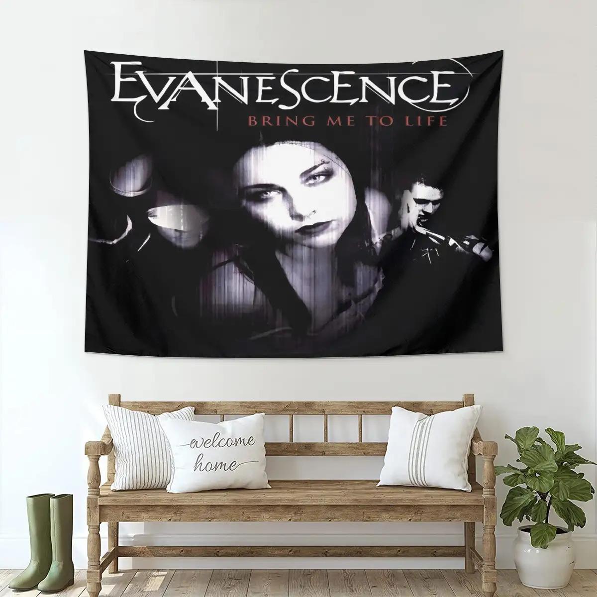 Evanescence "Bring Me to Life" Wall Hanging Tapestry - A2 Size Minimalist Unique Room Decor Gift, 100% Polyester Lightweight Fabric, No Electricity Needed, Calming Office & Study Artwork