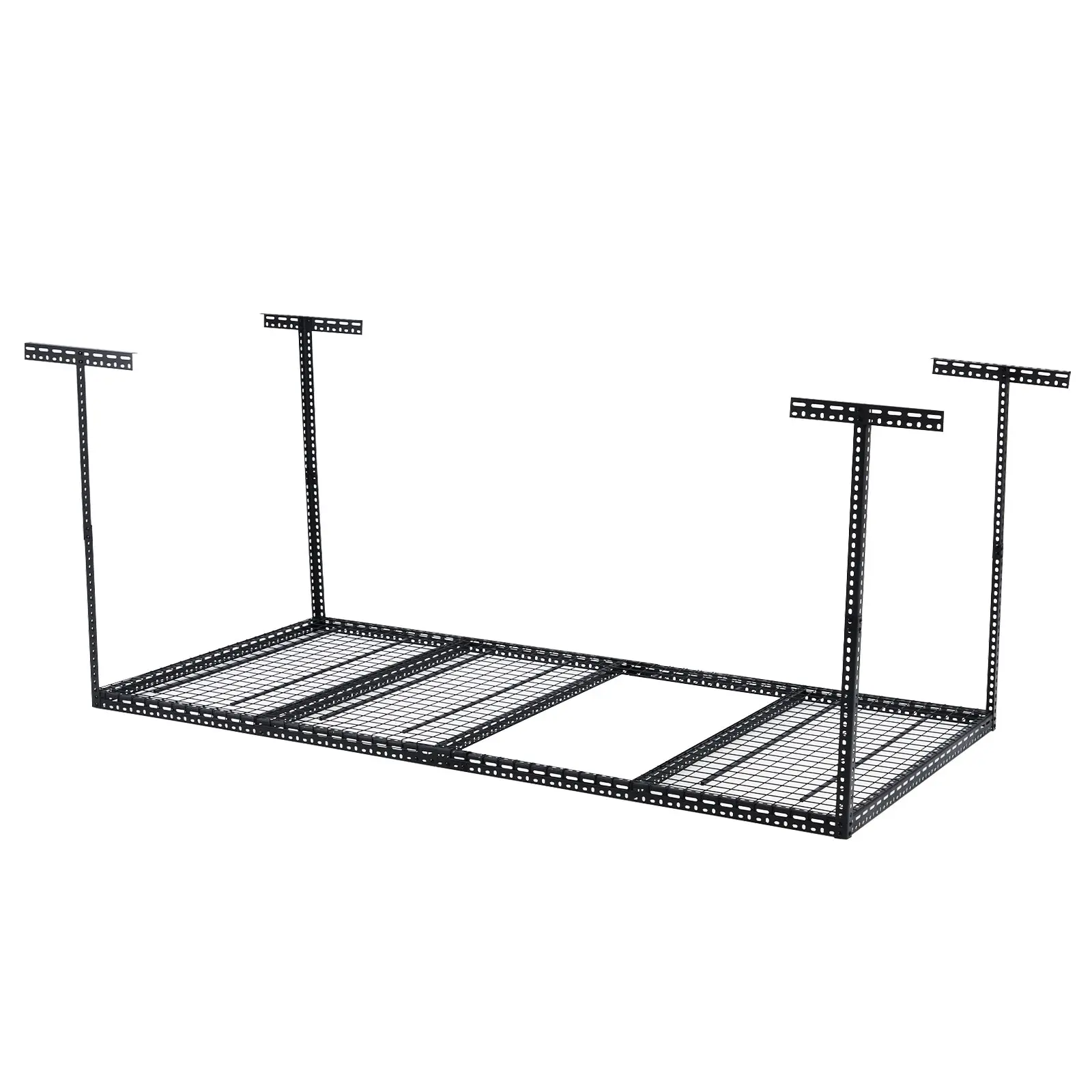 Overhead Garage Storage Rack, Heavy-Duty Adjustable Ceiling-Mounted Organizer with 330-660 lb Capacity, Cold-Rolled Steel Grid Deck, 22-40 in Drop, 2x8, 4x6 & 4x8 FT Sizes, Hooks Included for Garage, Basement, Attic, Warehouse and Seasonal Storage