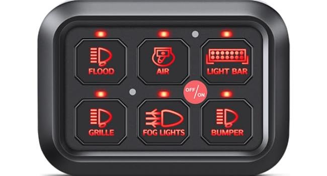 Nilight 6-Gang Switch Panel Universal Circuit Control Relay System - Circuit Relays with Fuse Wiring Harness, Automatic Dimmable Backlight, ON-OFF LED Pod, 720W Max Power, Plug-and-Play Quick Install for Cars/Trucks, Ambient Lighting Car, Car Ambient Ligh Nilight 6-Gang Switch Panel Universal Circuit Control Relay System - Circuit Relays with Fuse Wiring Harness, Automatic Dimmable Backlight, ON-OFF LED Pod, 720W Max Power, Plug-and-Play Quick Install for Cars/Trucks, Ambient Lighting Car, Car Ambient Ligh