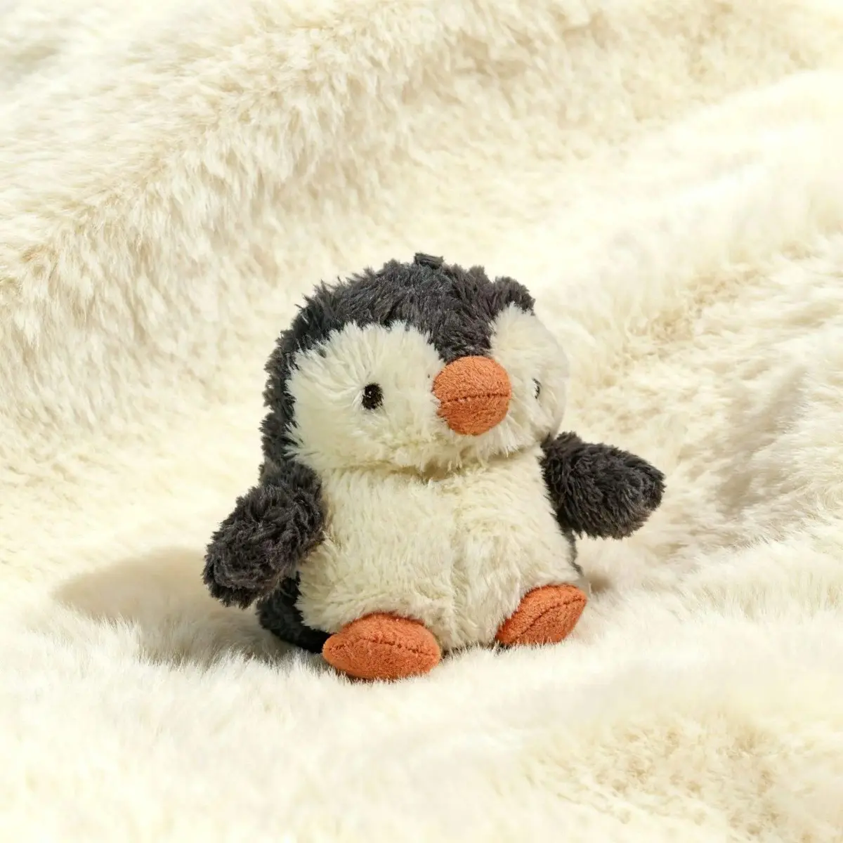 Earbud Case AirPods Cover Fluffy Penguin Plush Earbud Shell For AirPods Pro And AirPods Pro 2 Soft Silicone Shockproof Anti-Scratch With Mini Plush Charm Daily Carry School Travel Bag Accessory