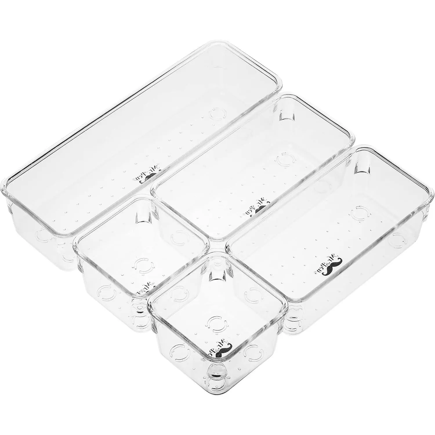 - Drawer Organizers Set, 5 count, Clear Plastic Drawers Organizer | Makeup Drawer Organizer, containers for Organizing, Desk Drawer Organizer,  Organizer, Bathroom Drawer Organizers