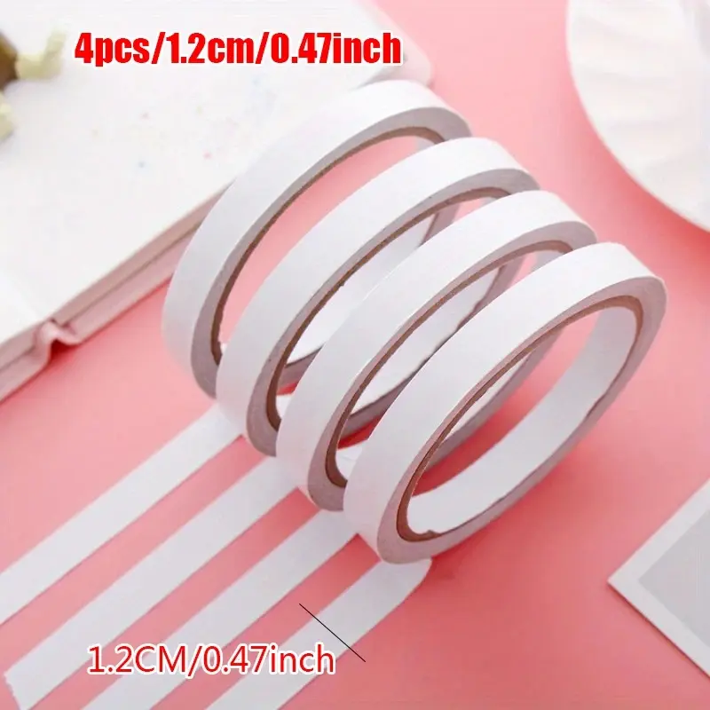 1cm/1.2cm Ultra-Thin High-Viscosity Double-Sided Tape, Semi-Transparent PE Material - Ideal for Plastic Surfaces, Strong Hold