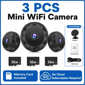 Upgraded 1080P FHD Mini Magnetic Wi-Fi Wireless Security Camera, Portable Indoor Home Nanny Cam with Night Vision, Motion Sensor Alarm for Pet/Baby Monitor (Cameras for Inside Home)