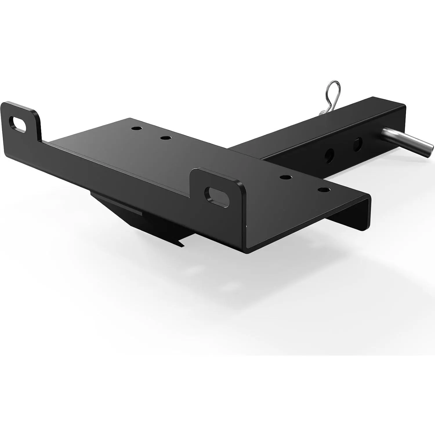 Heavy Duty Winch Hitch Cradle Mount Plate, 9.6in Mount Bracket with 2in Receiver Hitch, 15000LBS Capacity Fits 10x4-1/2in Recovery Winch for ATV UTV Pickup SUV