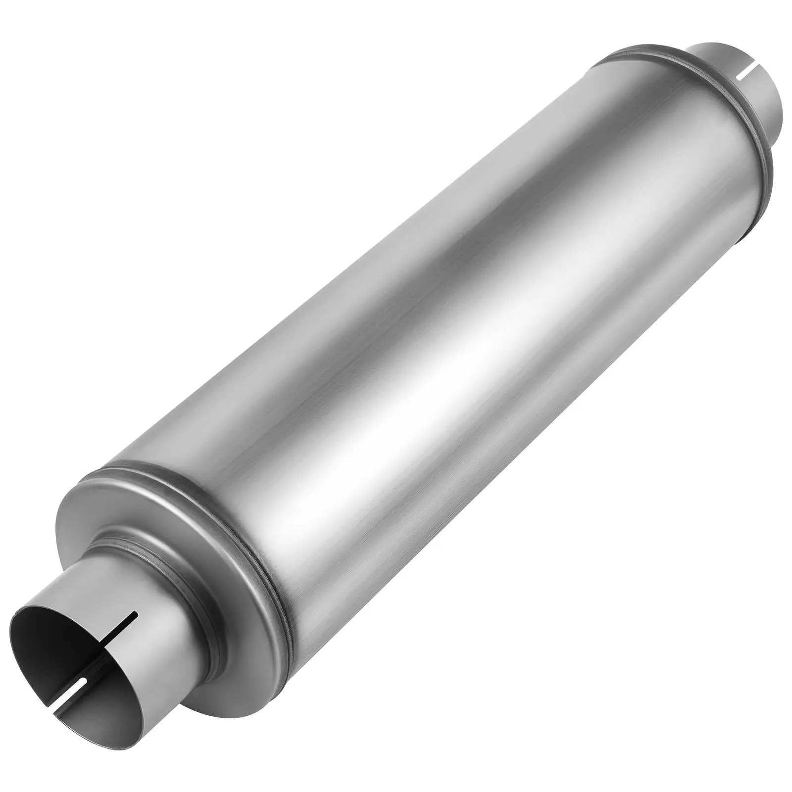 【DealsForYouDays】VEVOR Exhaust Muffler, 4 Inch Inlet Outlet, 30 Inch Overall Length Stainless Steel Exhaust Tip, Universal Resonator Round Body, High Performance for Trucks, Sedans, Sports Cars, SUVs Daily Drivers