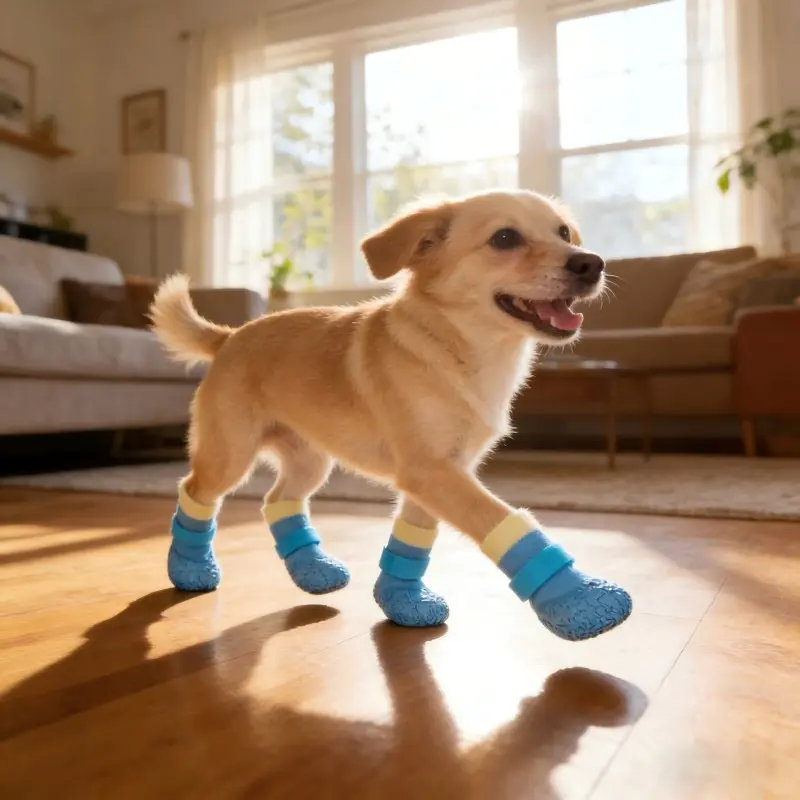 4-Pair Set Dog Boots, Anti-Slip Wear-Resistant Pet Shoes Puppy Shoes for Outdoor Sports, Protective Paw Covers