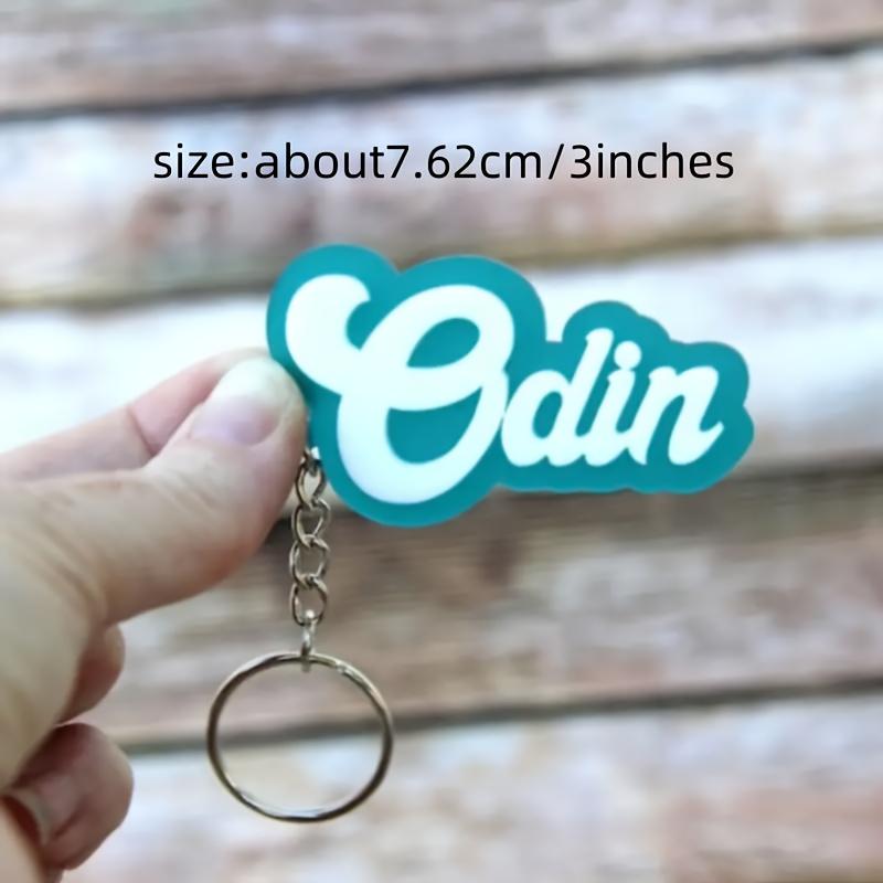 Personalized Name Keychain - Cursive Letters (Up to 8 Letters) with Name Tag And Lobster Clasp, Pink/White Acrylic DIY Gift, Suitable for Lunch Boxes, Backpack Additions, Birthday, Christmas, Valentine'S Day Gifts