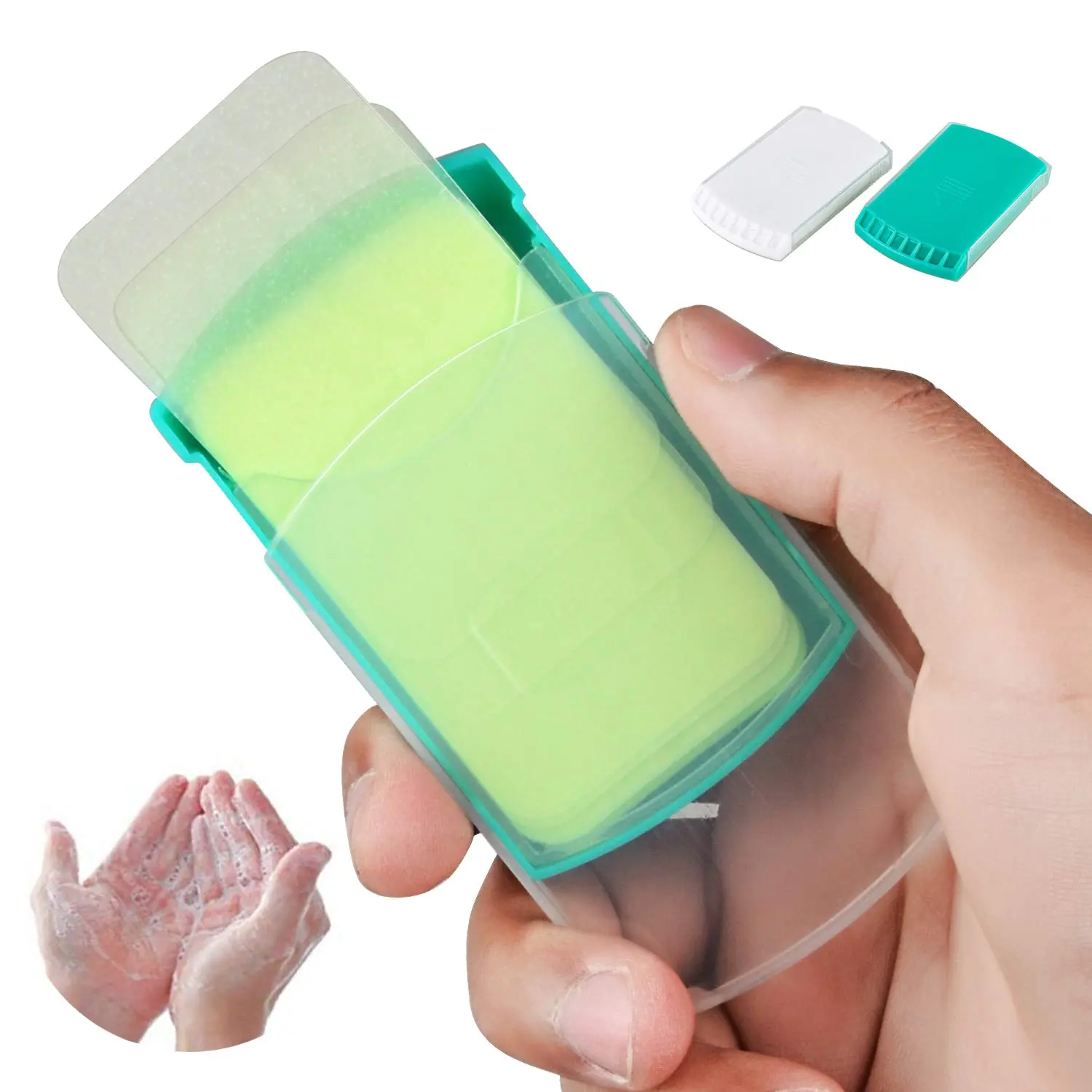2 Boxs (100 Sheets) Hand Washing Soap Sheets for Outdoor Travel,Portable Camping Hand Soap,Hiking Washing Hand Bath Paper Soap for Travel,BBQ,Party,School