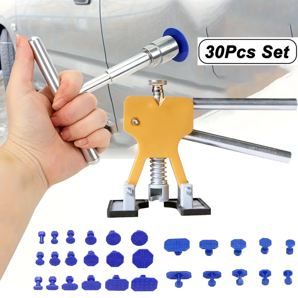 Paintless Dent Repair Kit, Durable Car Dent Removal Tool with 2 Pullers, Small Dent Fixing Set, Auto Body Tools, Automotive Dent Remover Kit