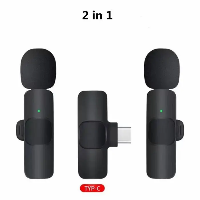 Wireless Lavalier Microphone For Mobile Phone Vlog Live Recording