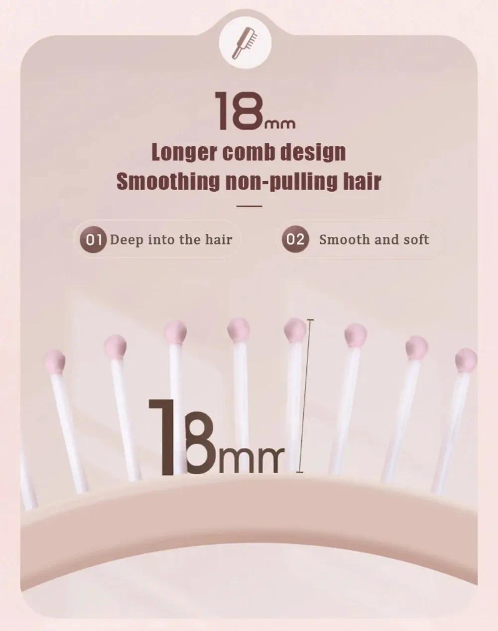 Anti-Hair Loss Air Cushion Massage Hair Brush - Fluffy Hair Styling Tool For All Hair Types Long Thick Thin Curly Natural