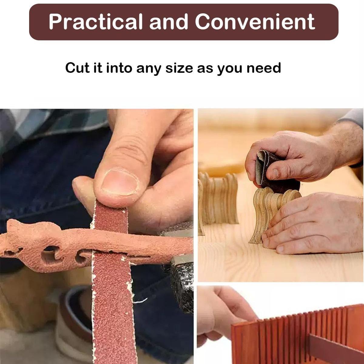 Mixed Grit Sandpaper Roll, 6 Counts Sandpaper Roll for Woodworking, Car Metal-Polishing, Abrasive & Finishing Products, DIY Projects