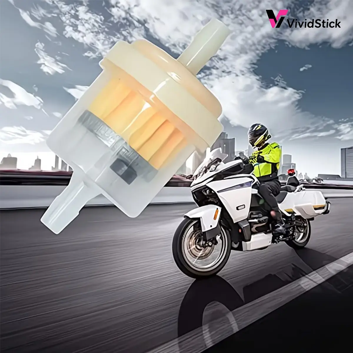 Gasoline Fuel Filter Kit for Motorcycles, Scooters, Off-Road Bikes, Plastic Material, Essential Maintenance Accessory, Filtration
