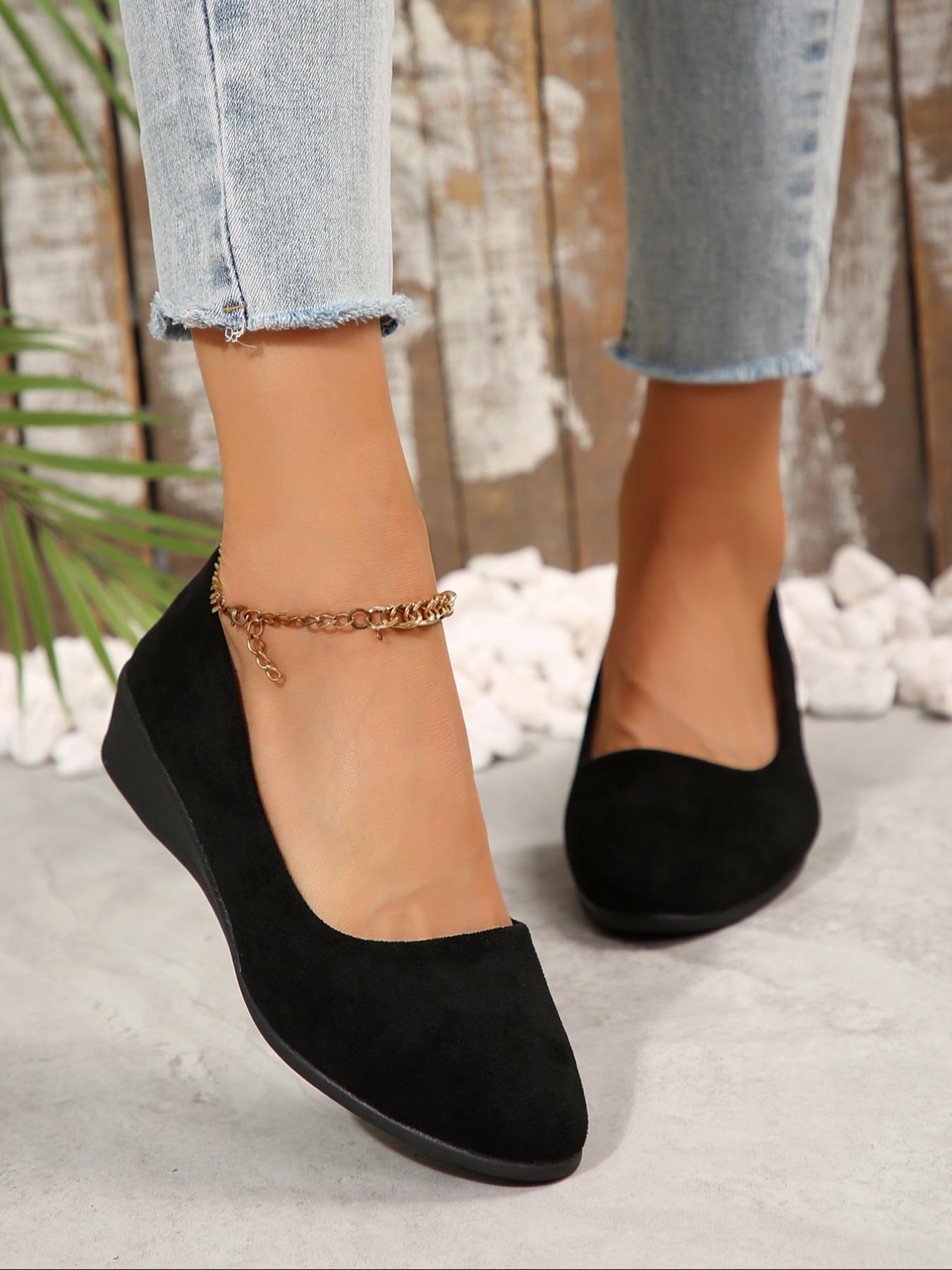 Women's Round Toe Slip-on Flats, Soft Pu Leather Fall, Lightweight Rubber Sole, All-season Comfortable Design, Slip On Shoes, Casual Trendy Flat