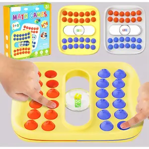Educational Pop Fidget Toys with Math Dice - Kids Alphabet & Number Toys, Interactive Learning Activity for Kids, Portable Board Game for Road Trips & Classrooms