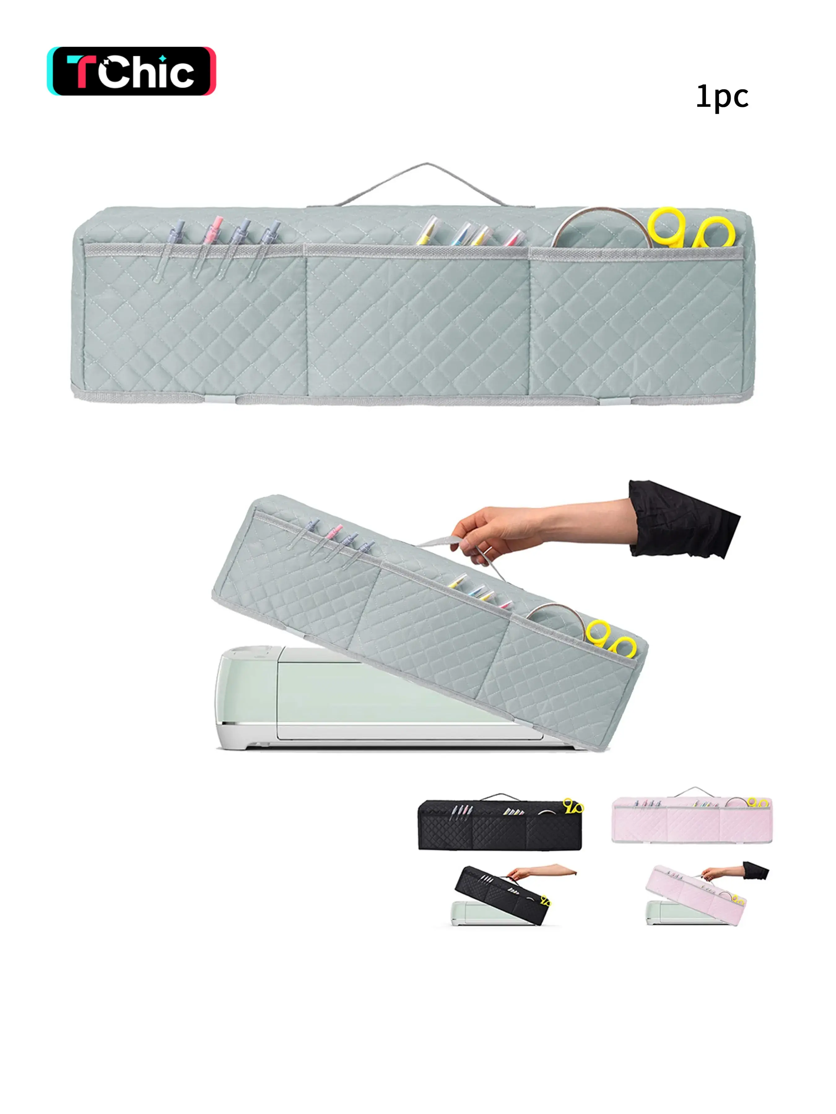 Dust Cover for Cricut Maker, Dustproof Cover with Pencil Slot, Bag Insert for Cricut Accessories and Tools, Bag Accessories for Home Office, Household Dust Cover, Dustproof Design, Dustproof Design Covers