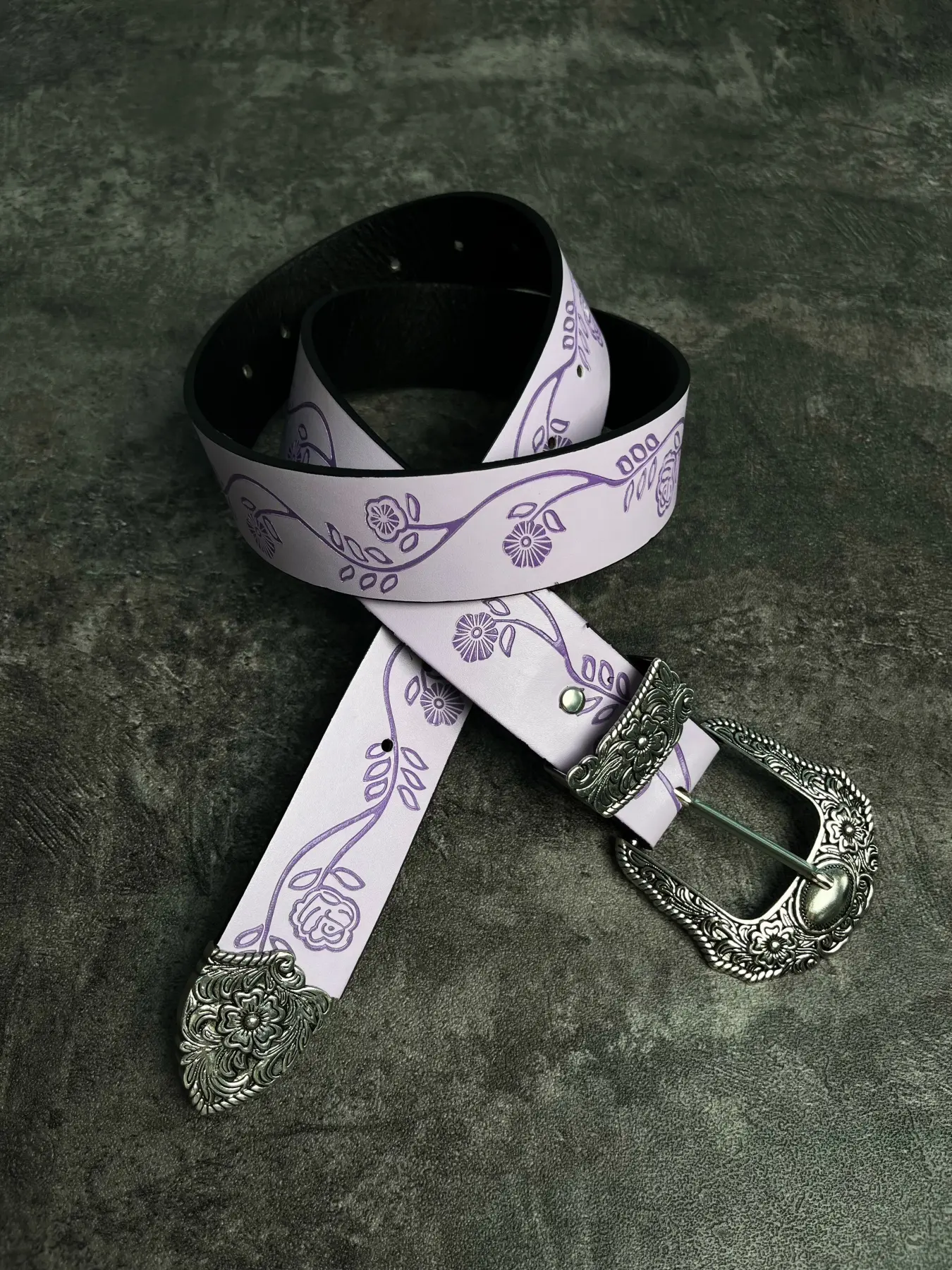 Original New Taro Purple Sweet Cool Spicy Girl Belt Versatile Personality Trend Y2K Style Hip-Hop American Style Belt
