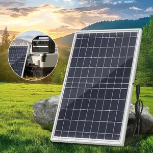 Portable Solar Panel, 1 Set 10W Solar Panel Charger, Outdoor Solar Panel Kit for Mobile Power, Camping, Hiking, Car, Boat, Phone, Monitoring, Solar Panels for Camping
