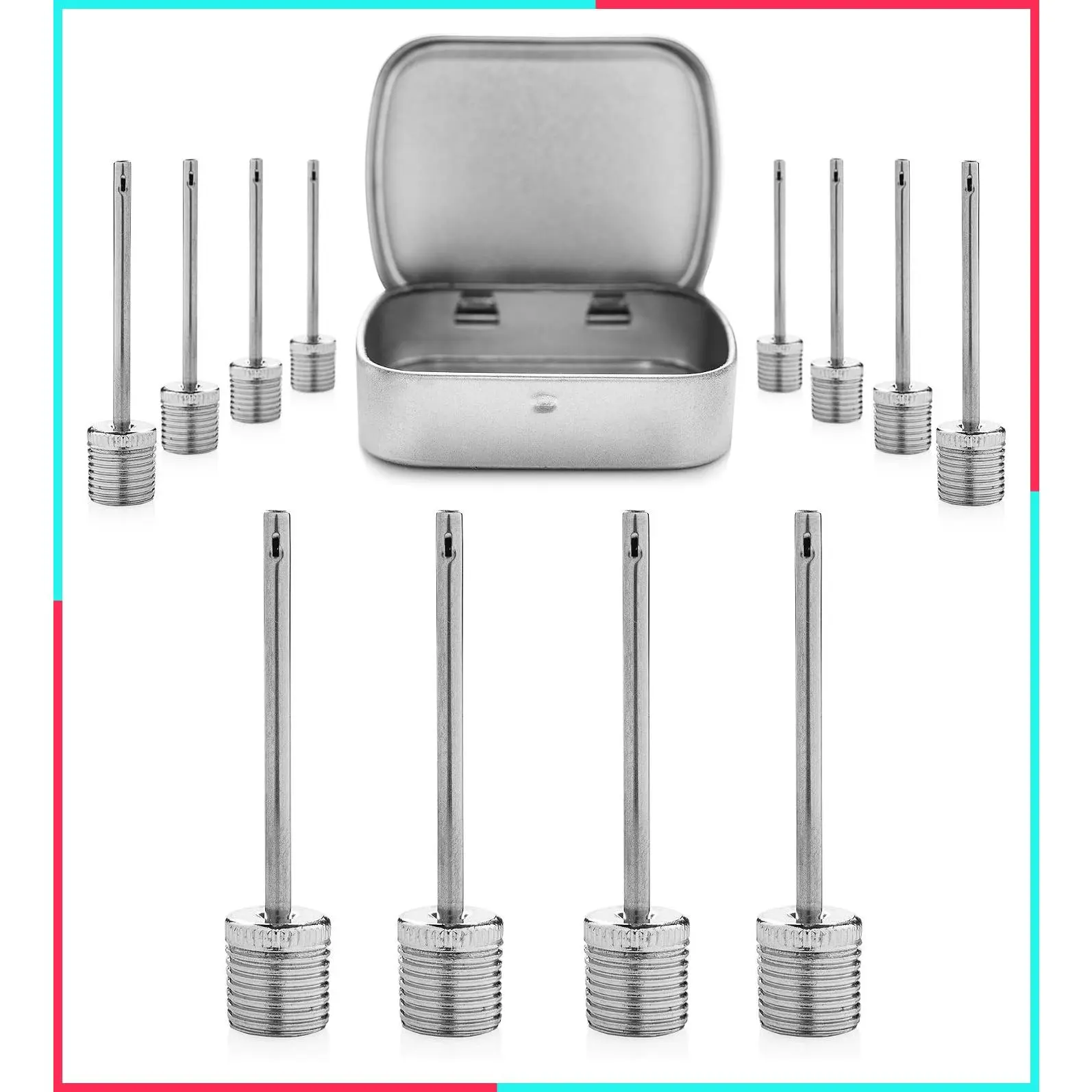 12 Pack Ball Pump Inflation Needles for Basketball Soccer Rugby Football Volleyball - Air Pump Needle Adaptor for Inflatable Balls