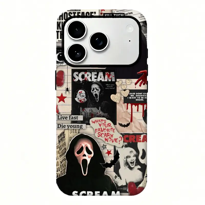 Scream Movie Horror Phone Case,Halloween gifts,For iPhone 17 Pro Max 16 15 14 13 12 11 8 7 Plus Pro Max/X/XS/XR and for Samsung S21 S22 S23 S24 S25 S26 Fe/Plus/Ultra,Best Gift Idea For Yourself, Partner,Family&Friends, Protection Casing