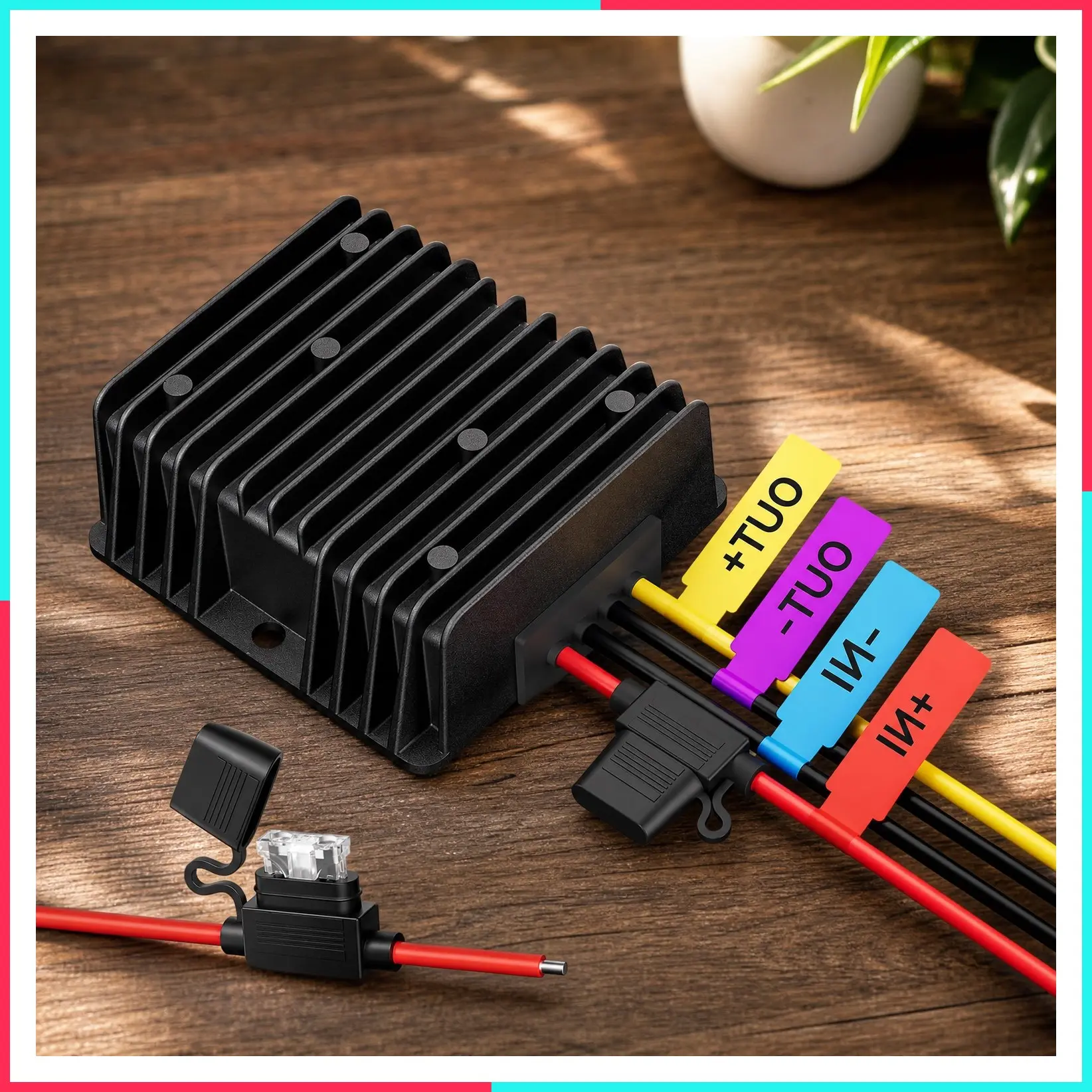 36V 48V to 12V 20A 240W DC-DC Step Down Converter Waterproof Voltage Reducer with Fuse for Golf Cart, RV, Forklift & Solar System