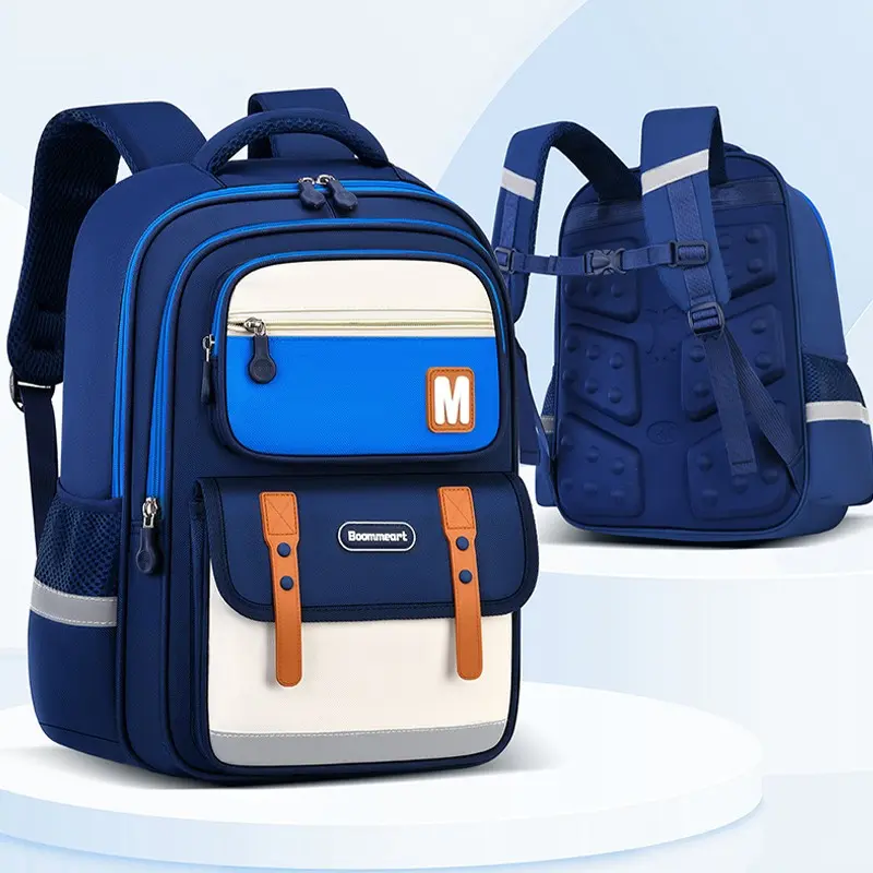 British Style Student Backpack, Astronaut School Bag, Multi-Layer Large Capacity, Adjustable Straps, Waterproof Oxford Fabric, Reflective Strip, Youth Backpack
