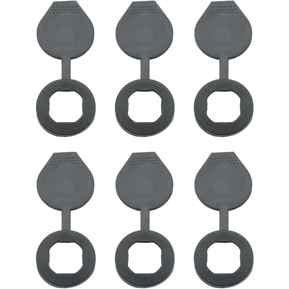 6PCS 19mm Door Lock Dust Cover Black Plastic Keyhole Cap Cabinet Hardware Accessories Cylinder Protector