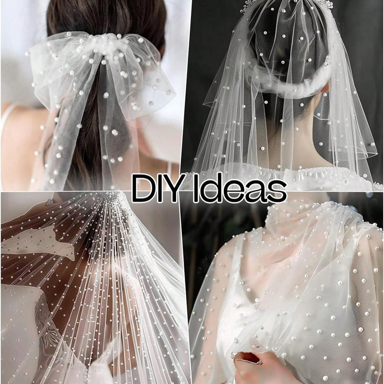 1pcs Pearl Decor Tablecloth, Wedding Pearl Sheer Tablecloth, Party Decoration, Chair Streamers, Event Backdrop, Bridal Shower Decor, Wedding Table Runner