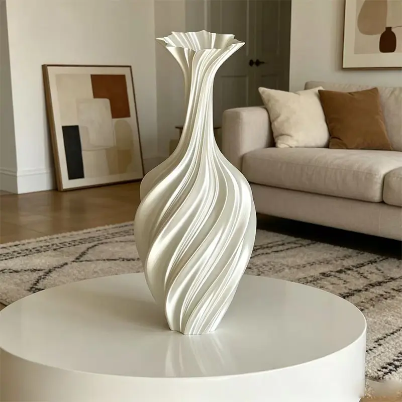 Twisted Ribbon Vase, Spiral Decorative Piece, Lightweight Modern Home Décor, Ideal for Dining Table, Living Room, Bedroom, Birthday, Halloween, Christmas Gifts, Decorative Vases For Home Decor