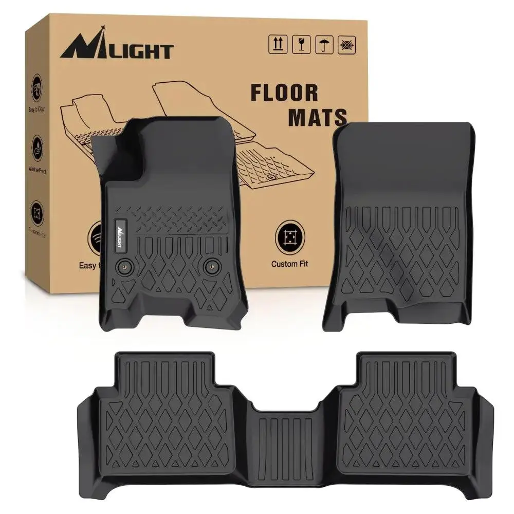 Nilight TPE Floor Mat Set, Custom-Fit for 2023-2025 Chevy Colorado/GMC Canyon Crew Cab Car Floor Mats, Mat Floor Mats