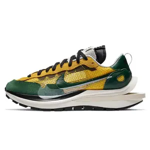 Sacai x Nike VaporWaffle Tour Yellow Low-Top Lifestyle Sneakers for Men and Women Verifiable, with credentials and supporting global authentication